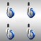 Service Caster 4 Inch 316SS Blue Polyurethane Swivel 1-3/8 Inch Expanding Stem Caster Set SCC SCC-SS316EX20S414-PPUB-BLUE-138-4 - alternate 1